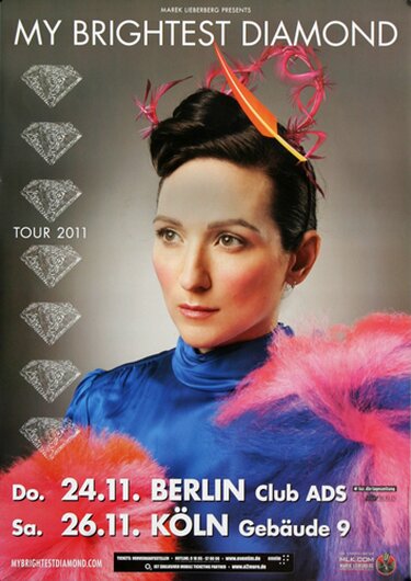 My Brightest Diamond - Shark Teeths, Berlin & Kln 2011 - Konzertplakat