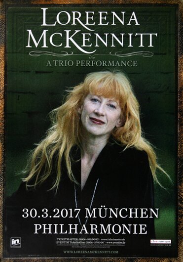 Loreena McKennitt - Trio Performance , Mnchen 2017 - Konzertplakat