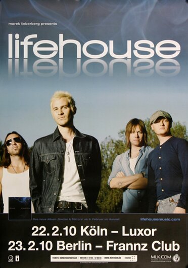 Lifehouse - Wrecking Ball, Kln & Berlin 2010 - Konzertplakat