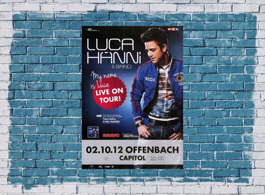 Luca Hnni - My Name Is Luca, Frankfurt 2012 - Konzertplakat