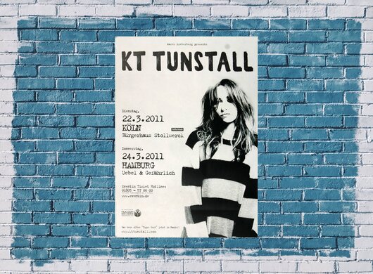 KT Kunstall - Tiger Suit, Kln & Hamburg 2011 - Konzertplakat