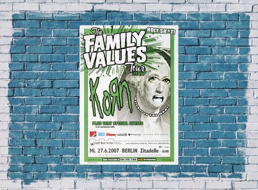 Korn - Family Values, Berlin 2007 - Konzertplakat