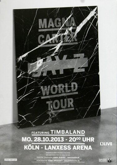 Jay - Z - World Tour Kln, Kln 2013 - Konzertplakat