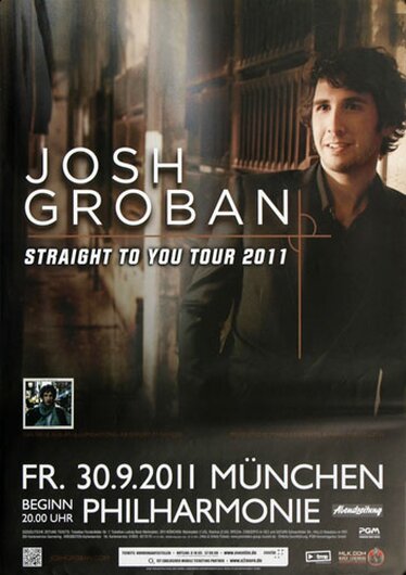 Josh Groban - Straight To You , Mnchen 2011 - Konzertplakat