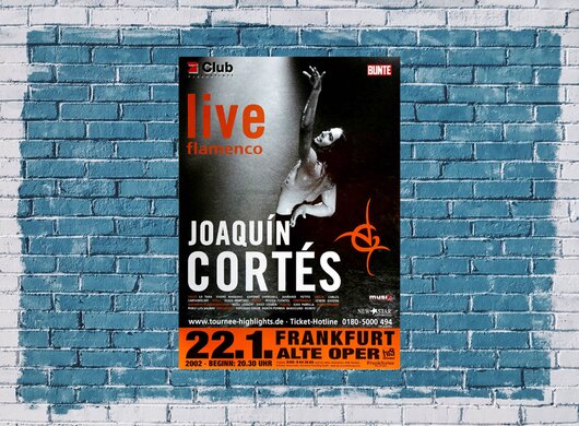 Joaqun Corts - Flamenco Live, Frankfurt 2002 - Konzertplakat