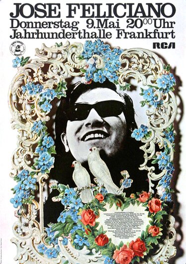 Jos Feliciano - Light my Fire, Frankfurt 1969 - Konzertplakat