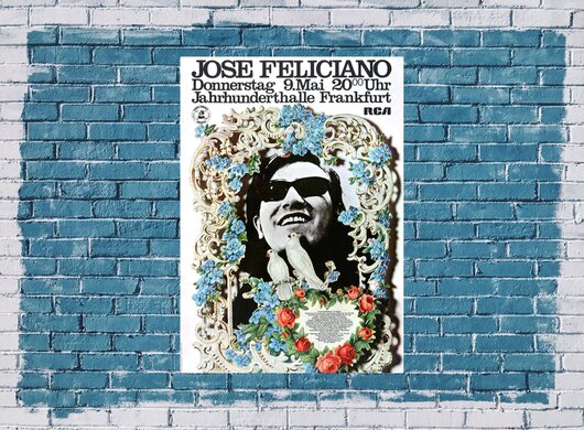 Jos Feliciano - Light my Fire, Frankfurt 1969 - Konzertplakat