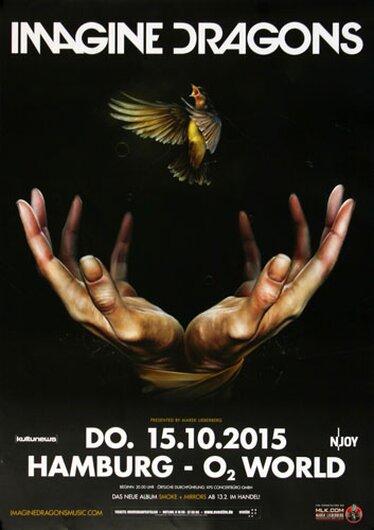 Imagine Dragons - Smoke & Mirrors , Hamburg 2015 - Konzertplakat