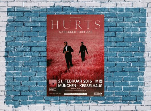 Hurts - Surrender , Mnchen 2016 - Konzertplakat