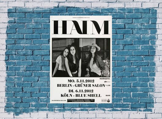 Haim - Dont Save Me, Berlin & Kln 2012 - Konzertplakat