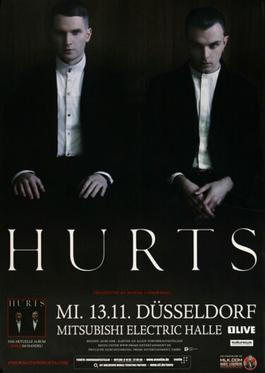 Hurts - Dsseldorf, Dsseldorf 2013 - Konzertplakat