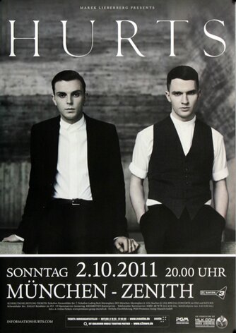 Hurts - Happiness , Mnchen 2011 - Konzertplakat