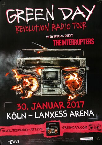 Green Day - Revolution Radio , Kln 2017 - Konzertplakat