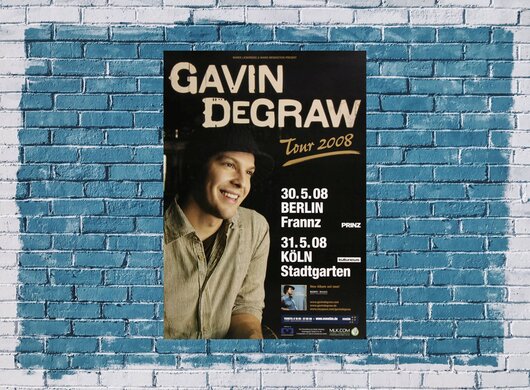 Gavin Degraw - Chariot, Berlin & Kln 2008 - Konzertplakat