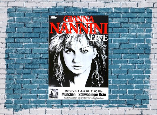 Gianna Nannini - Latin Lover, Mnchen 1981 - Konzertplakat
