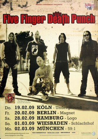 Five Finger Death Punch - War Is The Answer, Tour 2009 -...