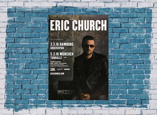 Eric Church - Kill A Word, Hamburg & Mnchen 2016 - Konzertplakat