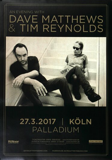 Dave Matthews & Tim Reynolds - Summer , Kln 2017 - Konzertplakat