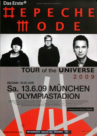Depeche Mode - Mnchen, Mnchen 2009 - Konzertplakat
