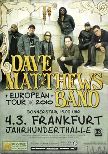 Dave Matthews Band - Europe , Frankfurt 2010 - Konzertplakat