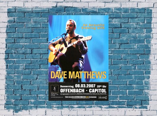 Dave Matthews Band - Stand Up, Offenbach & Frankfurt 2007 - Konzertplakat