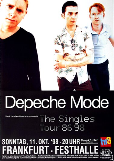 Depeche Mode - The Singles, Frankfurt 1998 - Konzertplakat