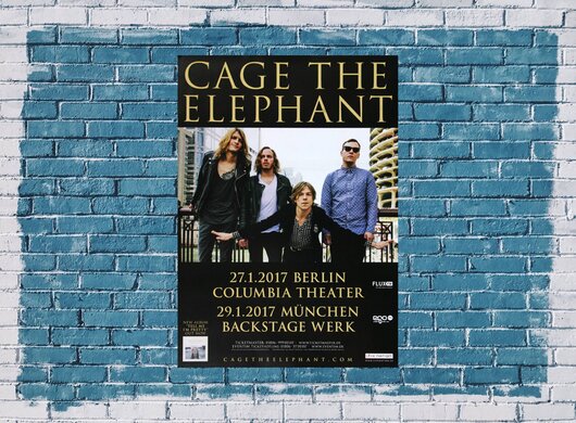 Cage The Elephant - Tell Me Im Pretty, Tour 2017 - Konzertplakat