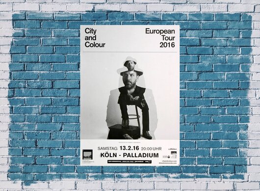 City And Color - European Tour , Kln 2016 - Konzertplakat