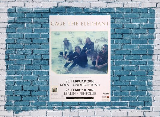 Cage The Elephant - Shock Me, Kln & Berlin 2016 - Konzertplakat