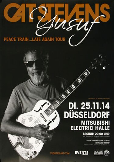 Cat Stevens - Peace Train , Dsseldorf 2014 - Konzertplakat