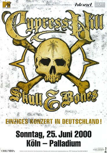 Cypress Hill - Skull Bones, Kln 2000 - Konzertplakat