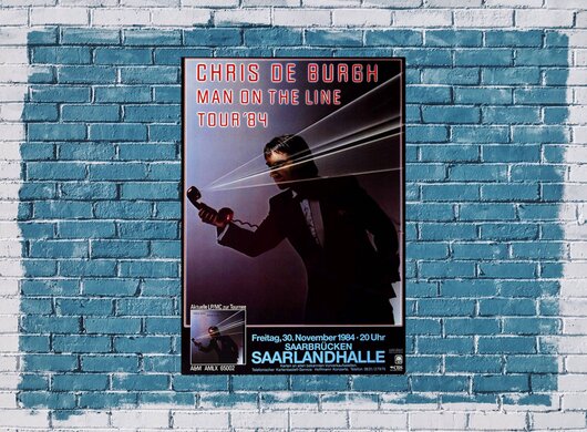 Chris de Burgh - Man On Tour, Saarbrcken 1984 - Konzertplakat