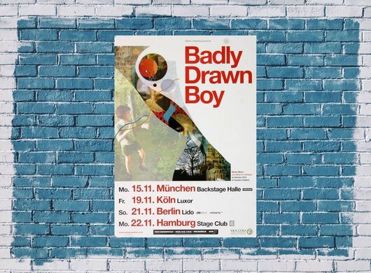 Badly Drawn Boy - Its What Im Thinking, Tour 2010 - Konzertplakat
