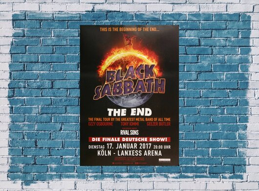 Black Sabbath - The End , Kln 2017 - Konzertplakat