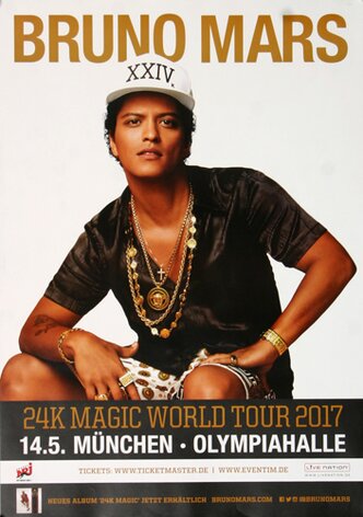 Bruno Mars - Magic World , Mnchen 2017 - Konzertplakat