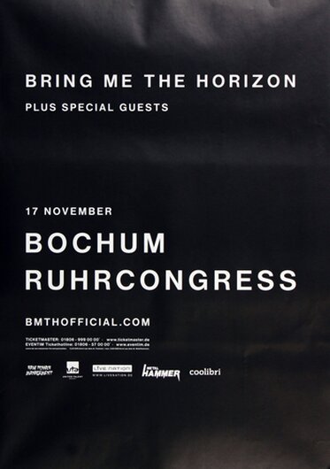 Bring Me The Horizon - Thats The Spirit , Bochum 2016 - Konzertplakat