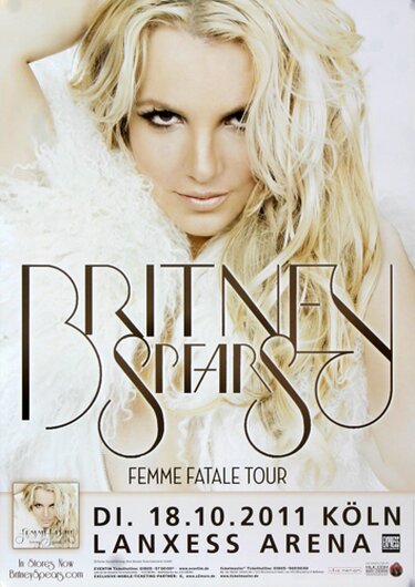 Britney Spears - Femme Fatale, Kln 2011 - Konzertplakat