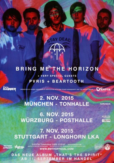 Bring Me The Horizon - The Spirit , Mnchen 2015 - Konzertplakat