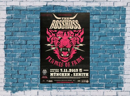 The BOSSHOSS - Pink , Mnchen 2013 - Konzertplakat