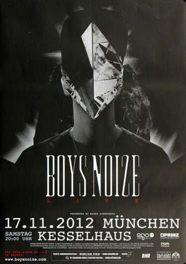 Boys Noize - TXC Live , Mnchen 2012 - Konzertplakat
