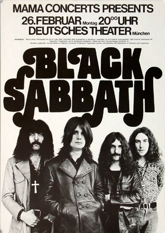 Black Sabbath - Bloody Sabbath, Mnchen 1973 - Konzertplakat