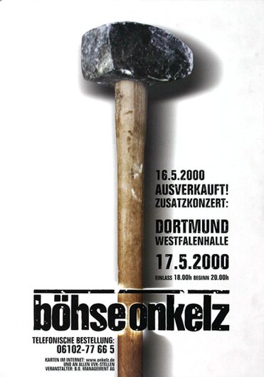 Bhse Onkelz - Ein bses Mrchen, Dortmund 2000 - Konzertplakat