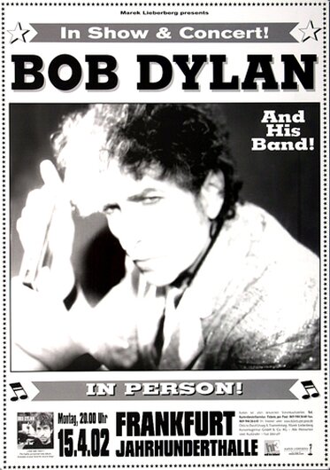 Bob Dylan and His Band - Love and Theft, frankfurt 2002 - Konzertplakat