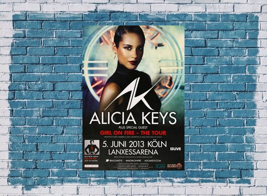 Alicia Keys - Girl On Fire , Kln 2013 - Konzertplakat