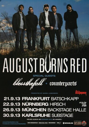 August Burns Red - Frankfurt,  2013 - Konzertplakat