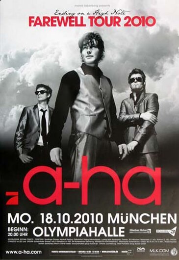 a-ha    - Farewell Tour, Mnchen 2010 - Konzertplakat