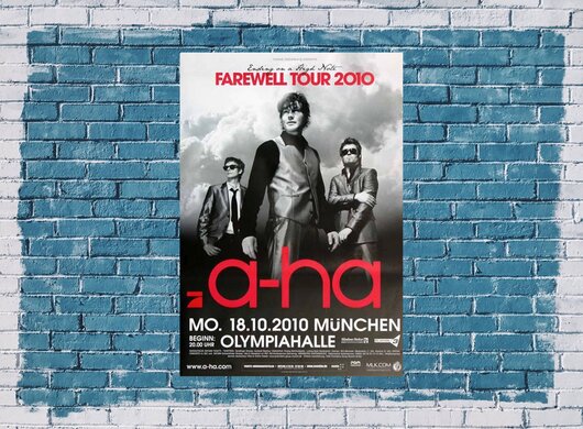 a-ha    - Farewell Tour, Mnchen 2010 - Konzertplakat