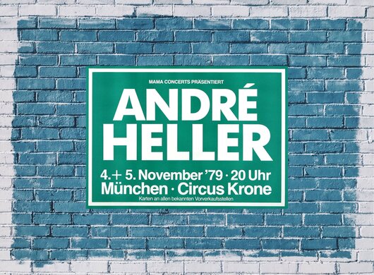Andr Heller, Ausgerechnet Heller, Mnchen, 1979, Konzertplakat