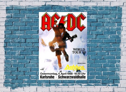 AC/DC, Heatseeker World Tour, Karlsruhe, 1988, Konzertplakat