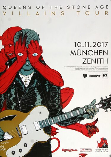 Queens of the Stone Age - Villains , Mnchen 2017 - Konzertplakat